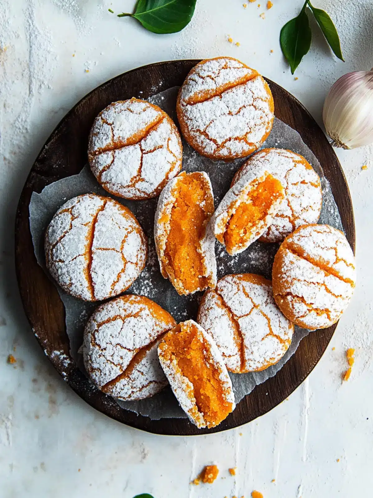 Thai Tea Mochi Crinkle Cookies