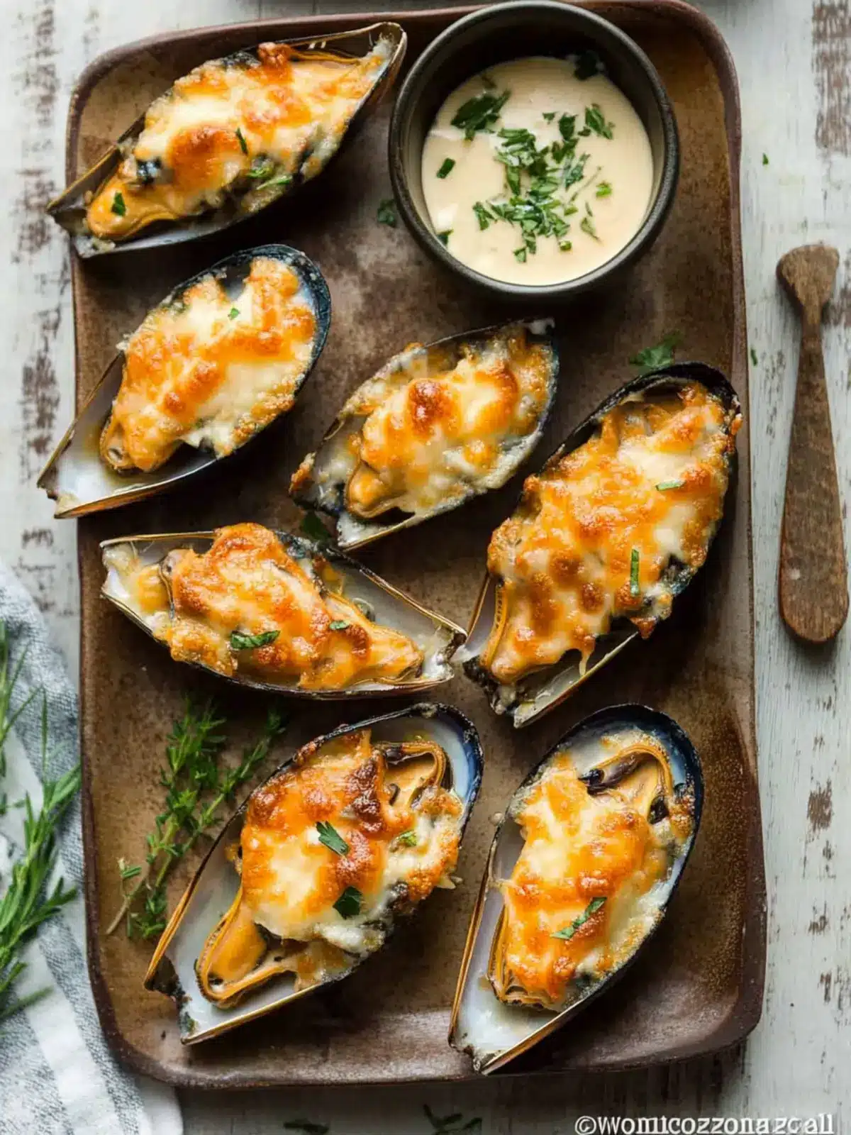 Baked Mussels with Cheese and Garlic for a Flavor Explosion 4 Baked Mussels with Cheese and Garlic