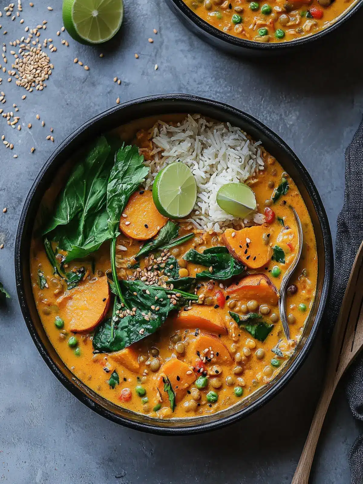 Massaman Inspired Sweet Potato & Lentil Curry