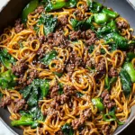 Easy Ground Beef Sesame Noodles