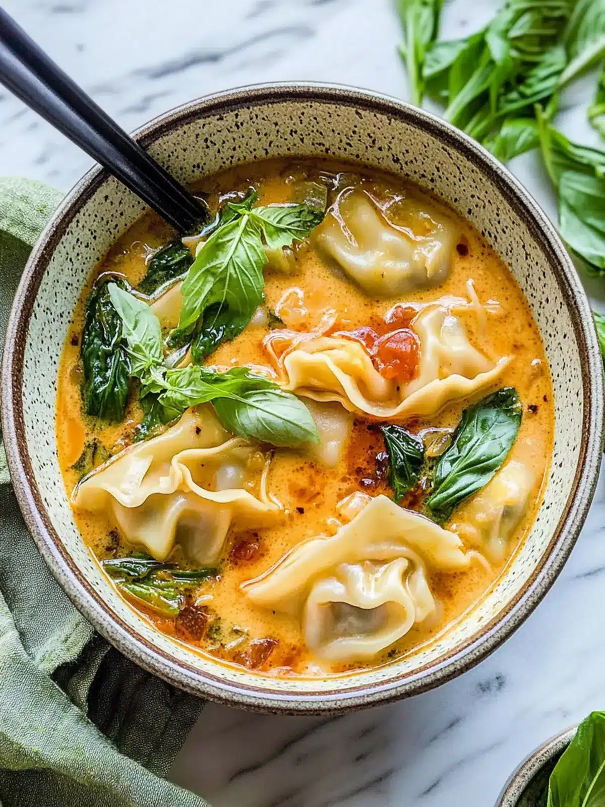 Thai Red Curry Wonton Soup