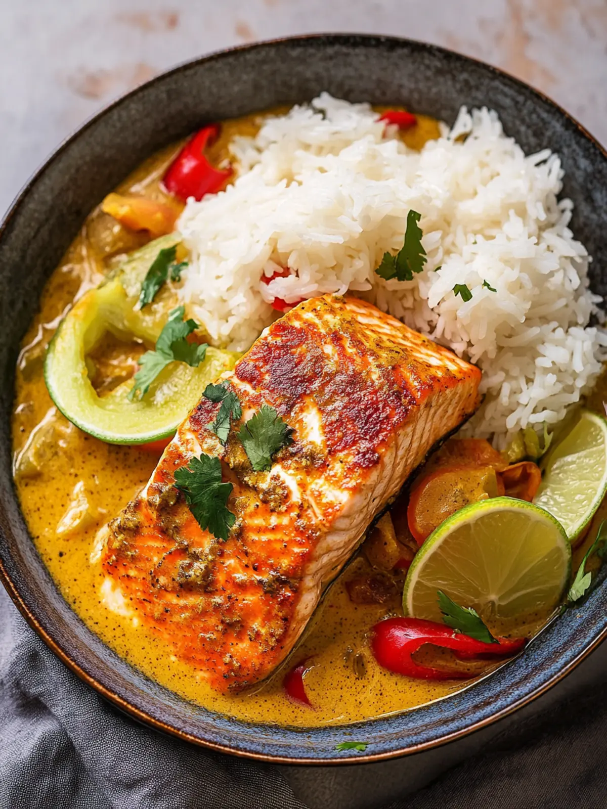 Caribbean-Style Coconut Curry Salmon