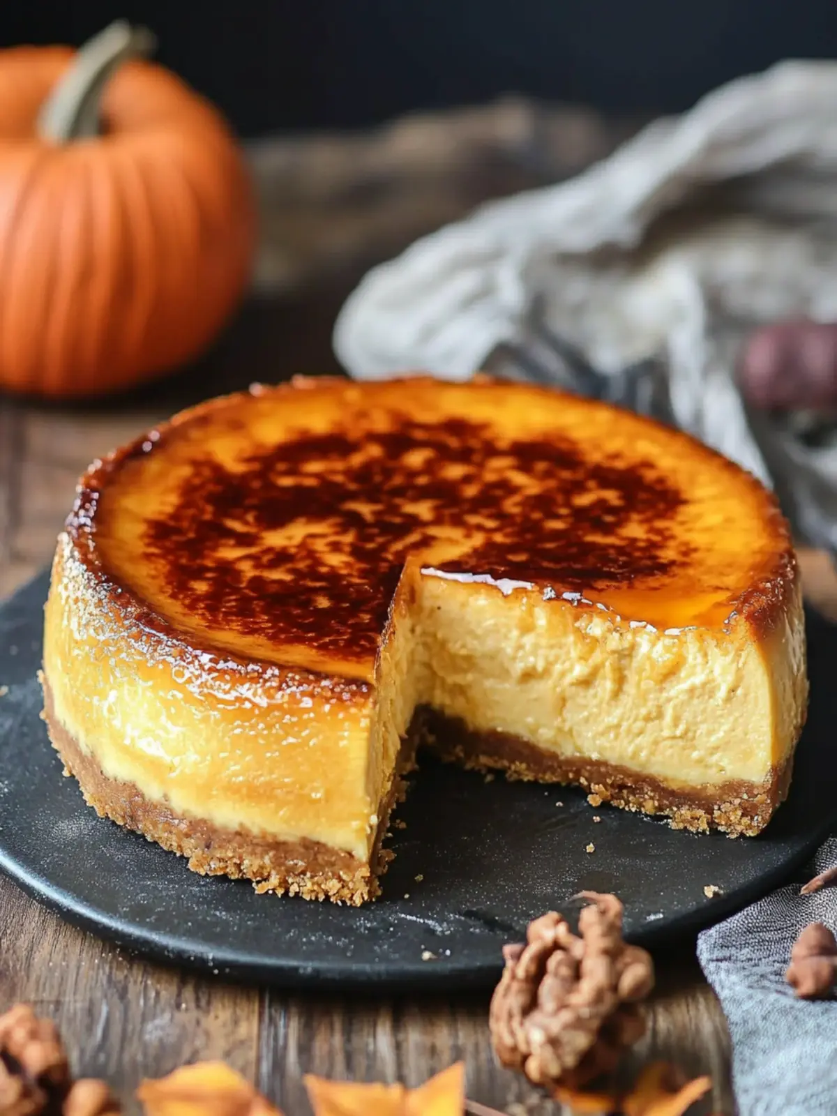 Creme Brulee Pumpkin Cheesecake