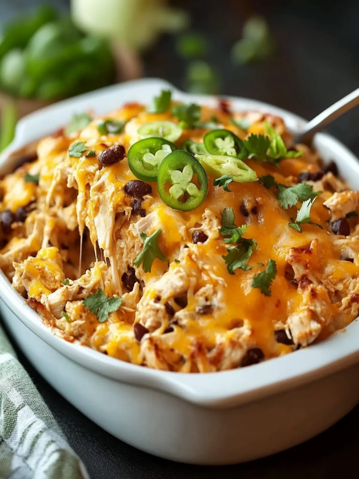 Healthy Chicken Taco Casserole