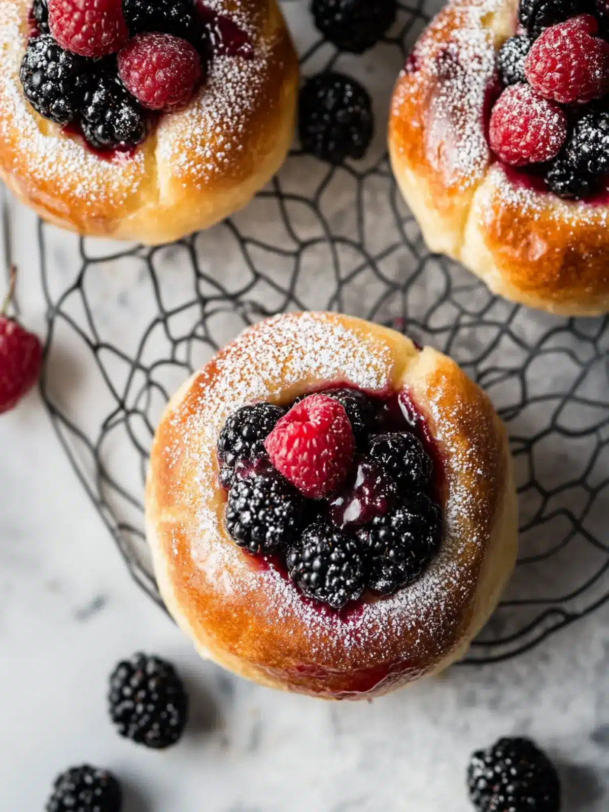 Berry Cheesecake Brioche Buns