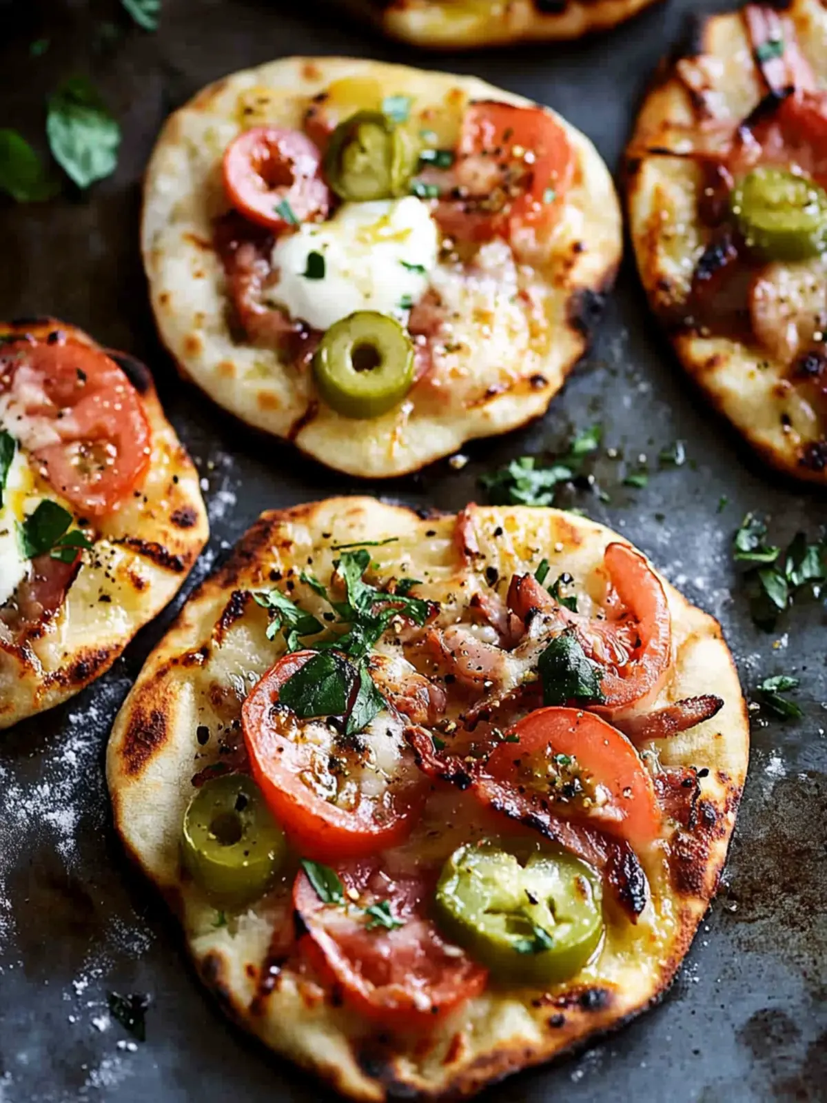 Savor Mini Cuban Naan Pizzas: A Flavorful Twist at Home 4 Mini Cuban Naan Pizzas