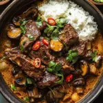 Lemongrass Coconut Braised Beef with Mushrooms