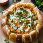 Bread Bowl Buffalo Chicken Dip