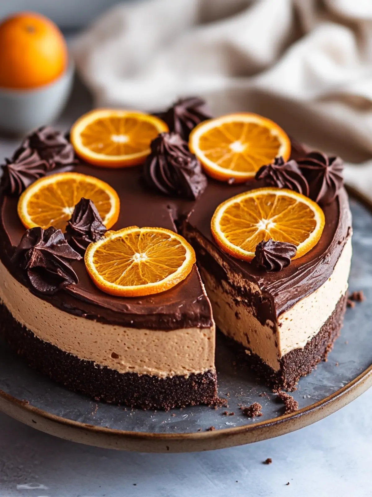 Decadent Chocolate Orange Cheesecake You Can Make Ahead 2 Chocolate Orange Cheesecake