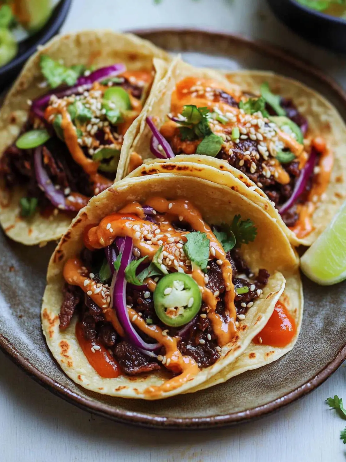 Bulgogi Beef Smashburger Tacos