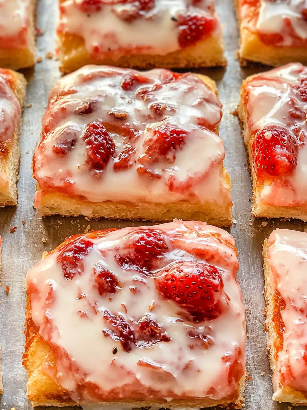 Glazed Strawberry Jam Donut Focaccia