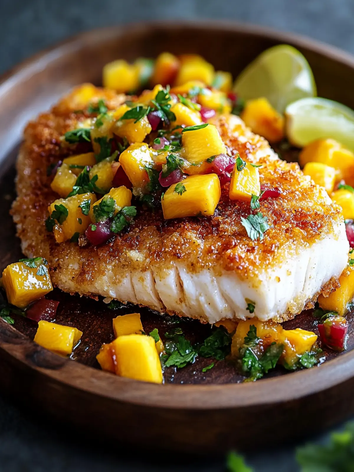 Coconut Crusted Fish with Mango Salsa for Tropical Bliss 4 Coconut Crusted Fish With Mango Salsa