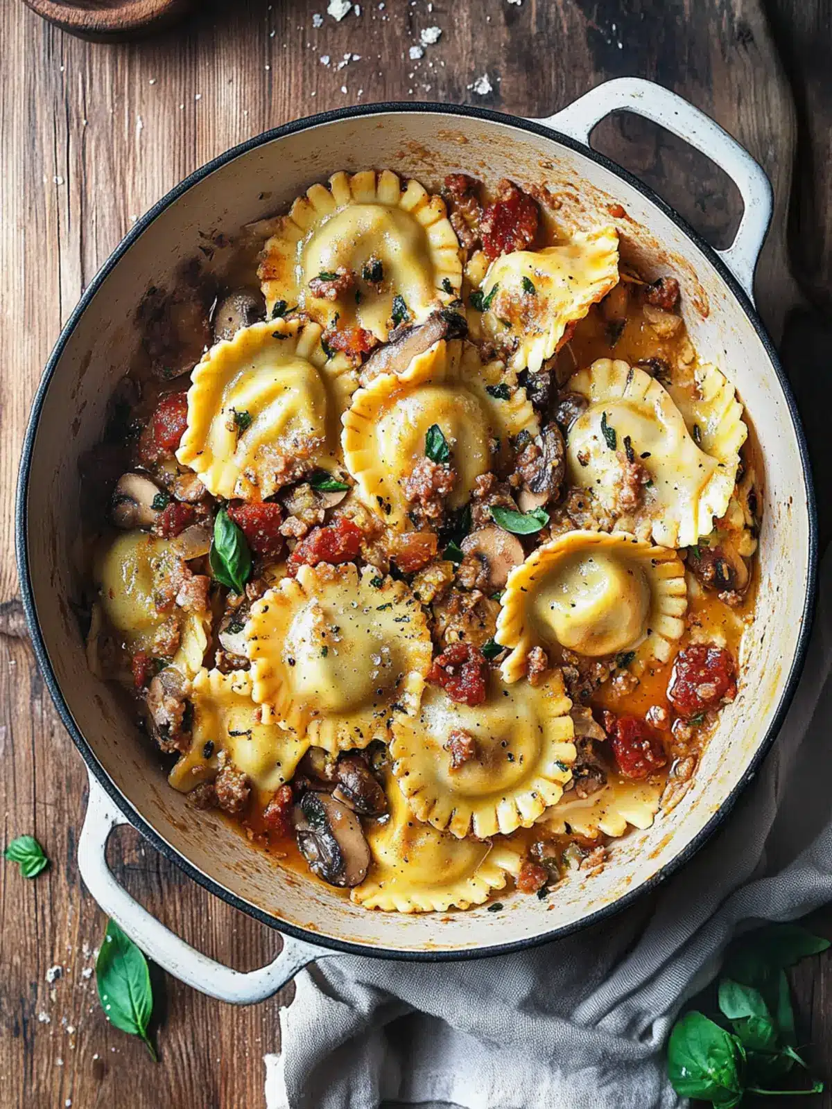 Creamy Mushroom Chorizo Ravioli Ready in 20 Minutes 5 Mushroom Chorizo Ravioli