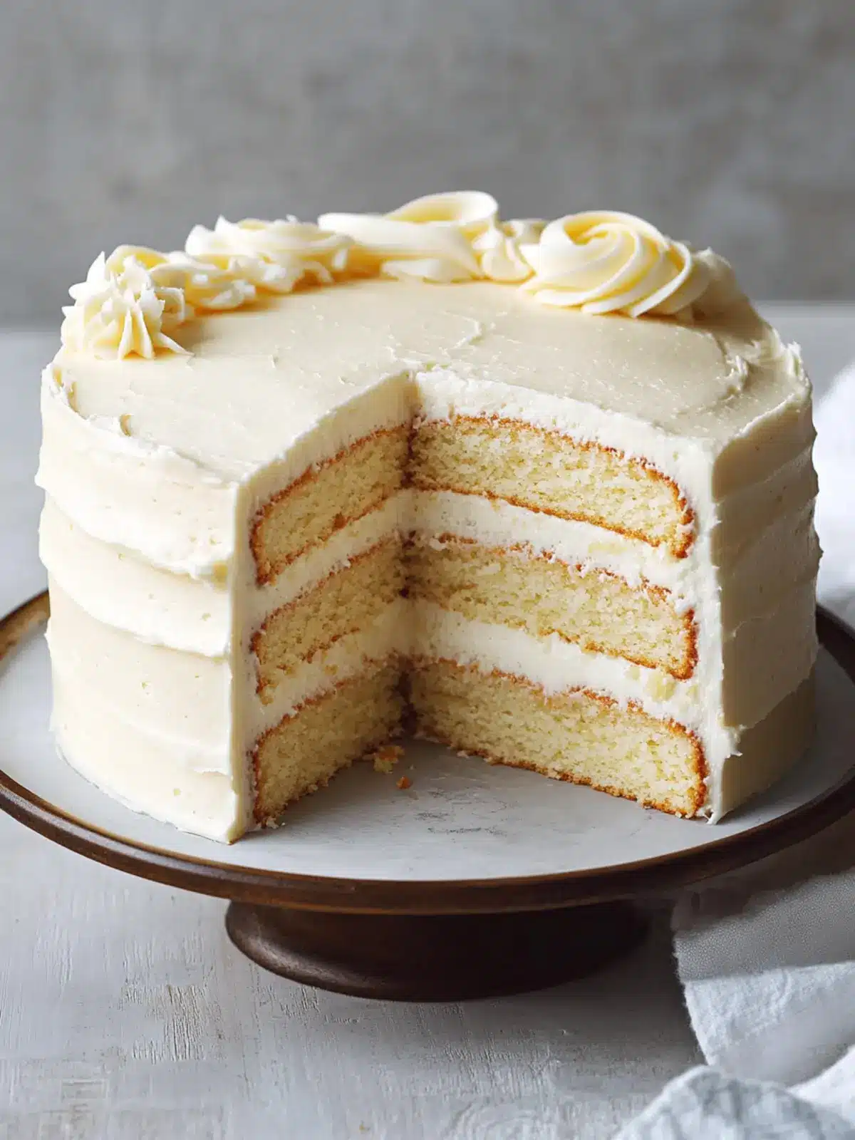 Vanilla Layer Cake with Creamy Vanilla Frosting