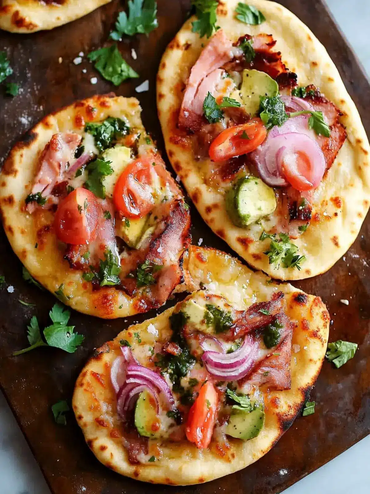 Savor Mini Cuban Naan Pizzas: A Flavorful Twist at Home 2 Mini Cuban Naan Pizzas