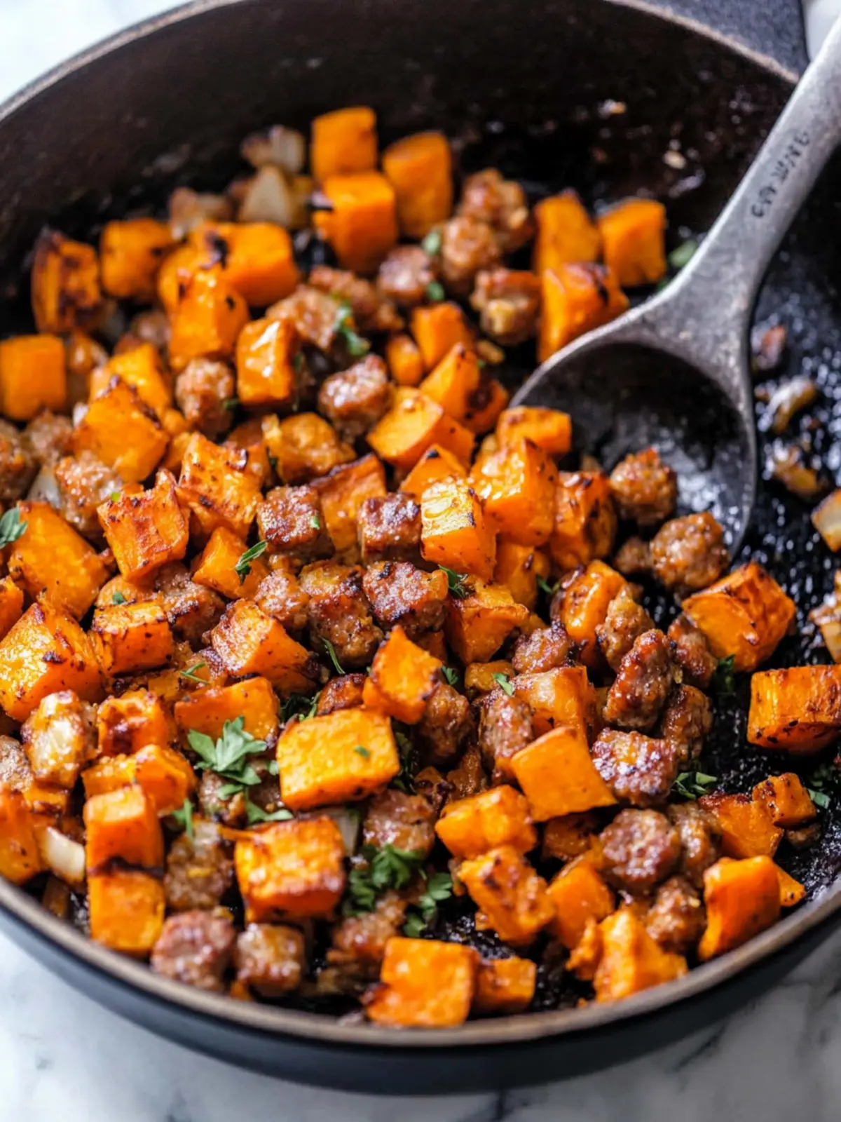 Maple Sausage Sweet Potato Hash