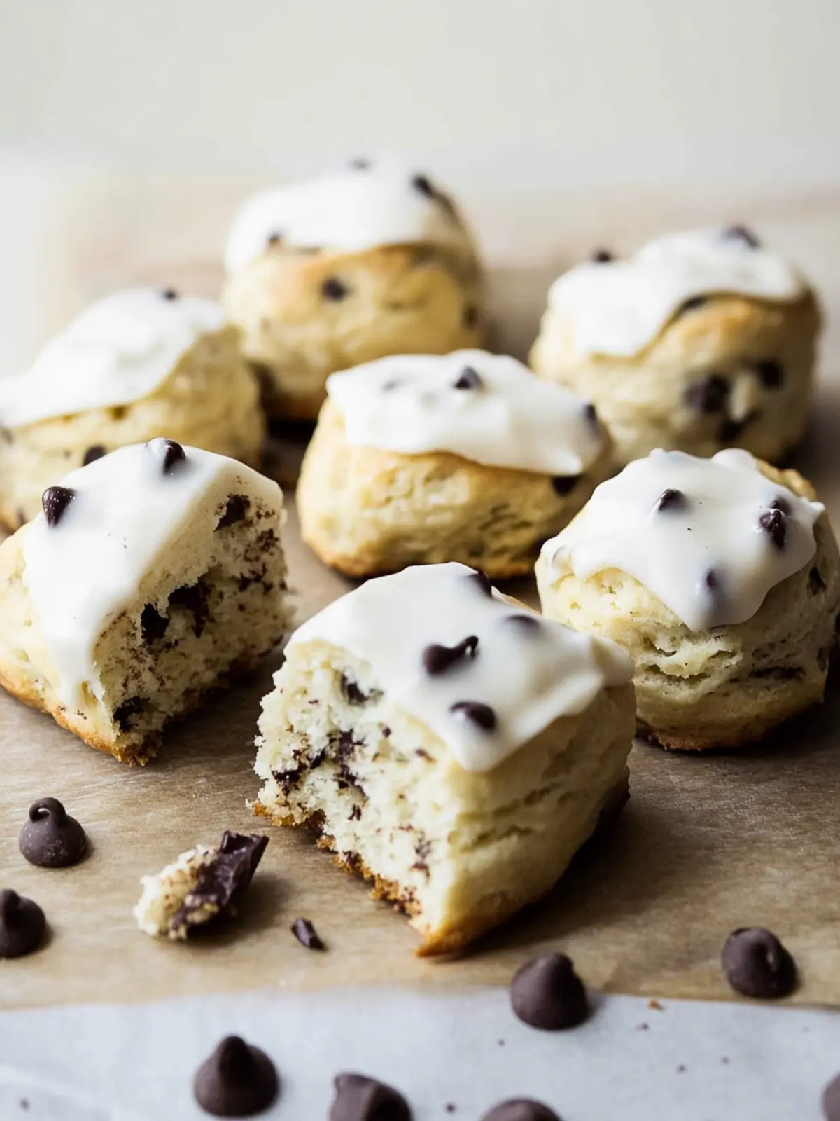 Cream Cheese Chocolate Chip Biscuits
