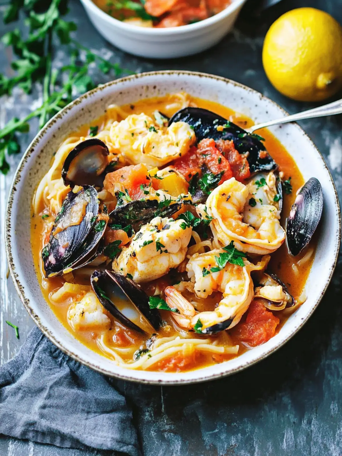 Savory Seafood Stew and Noodles for Cozy Nights In 3 Seafood Stew and Noodles
