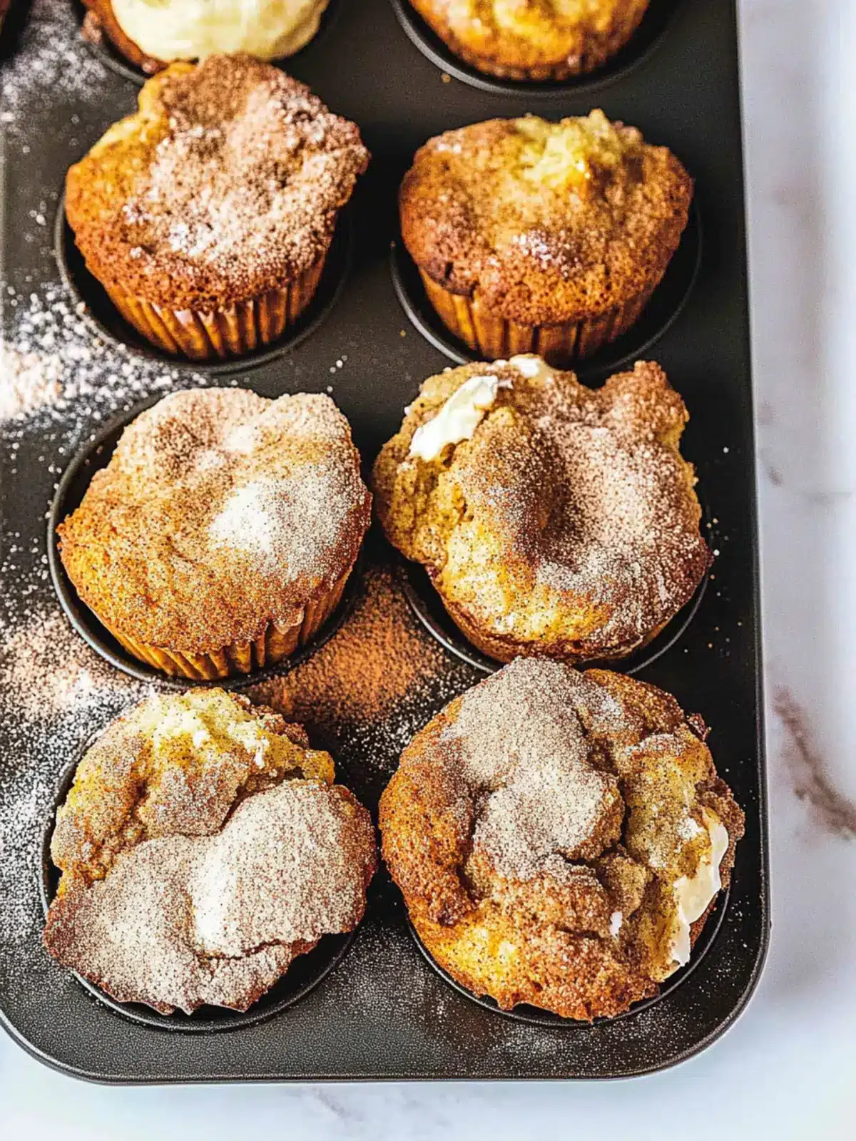 Moist Banana Cinnamon Muffins with Sour Cream
