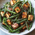 Garlicky Green Beans and Tofu