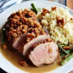 Walnut-Crusted Pork Tenderloin with Apple Cider Gravy