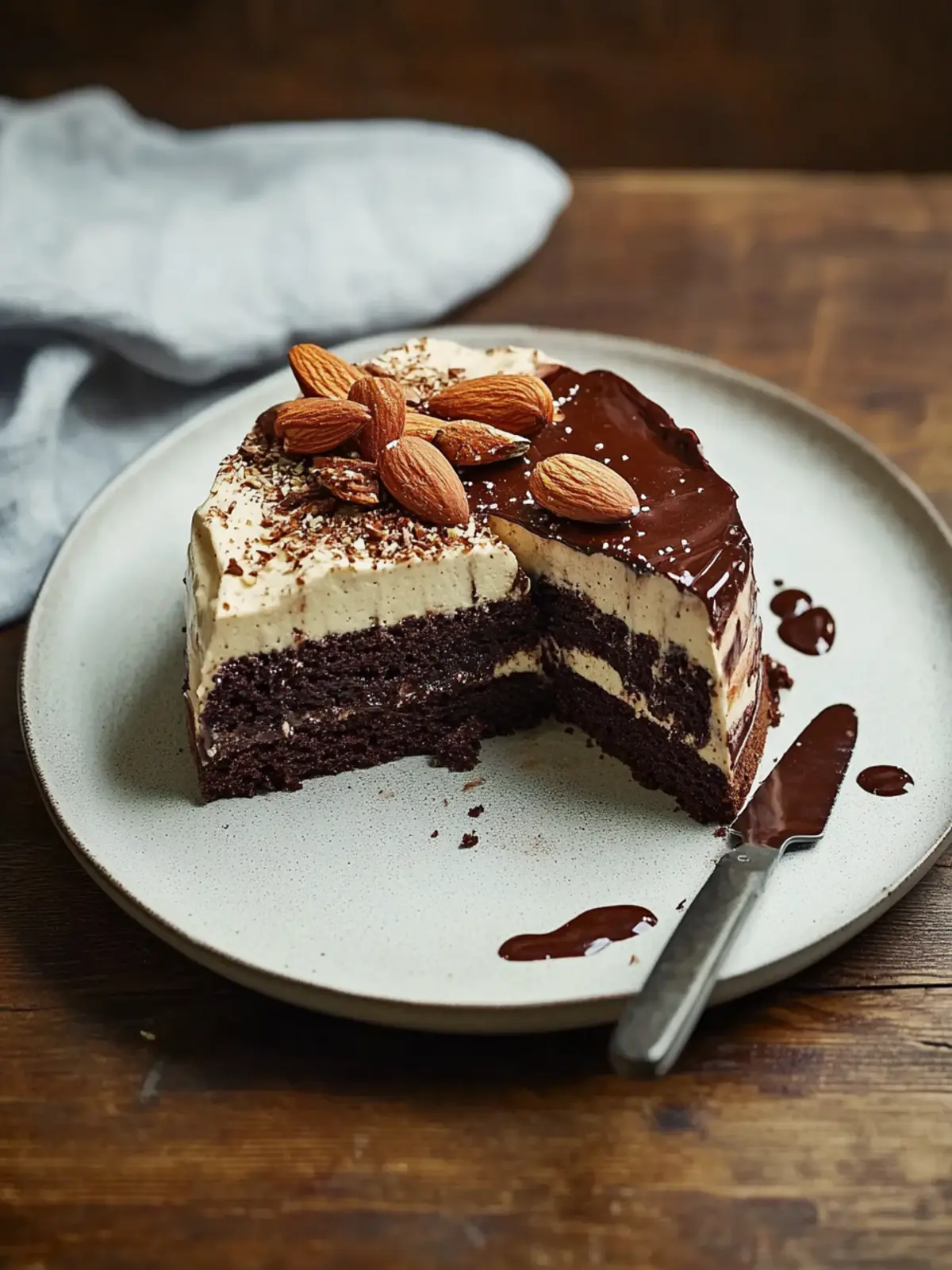 Chocolate, Almond and Coffee Cake