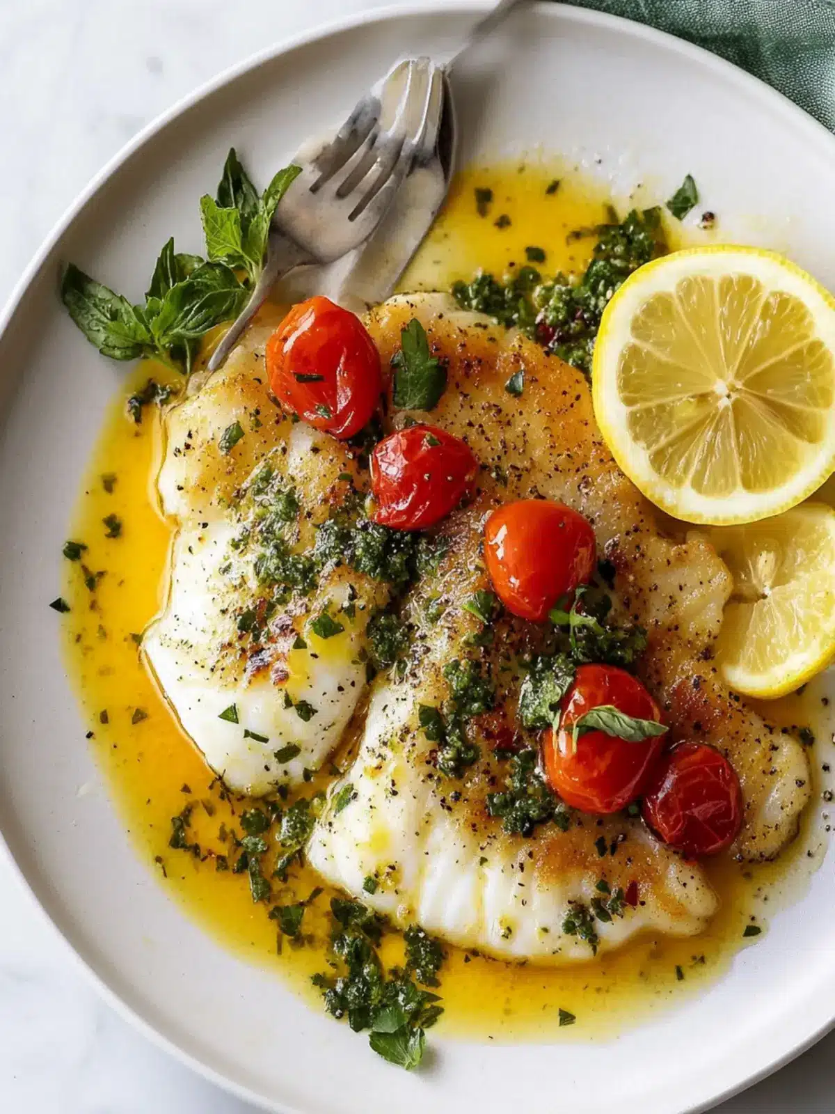 Lemon Pepper Sole with Citrus Herb Sauce
