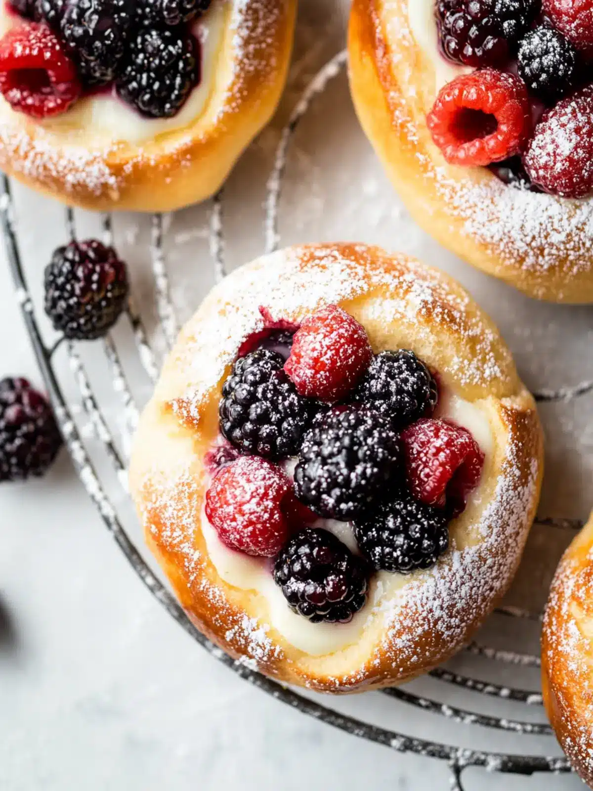 Berry Cheesecake Brioche Buns