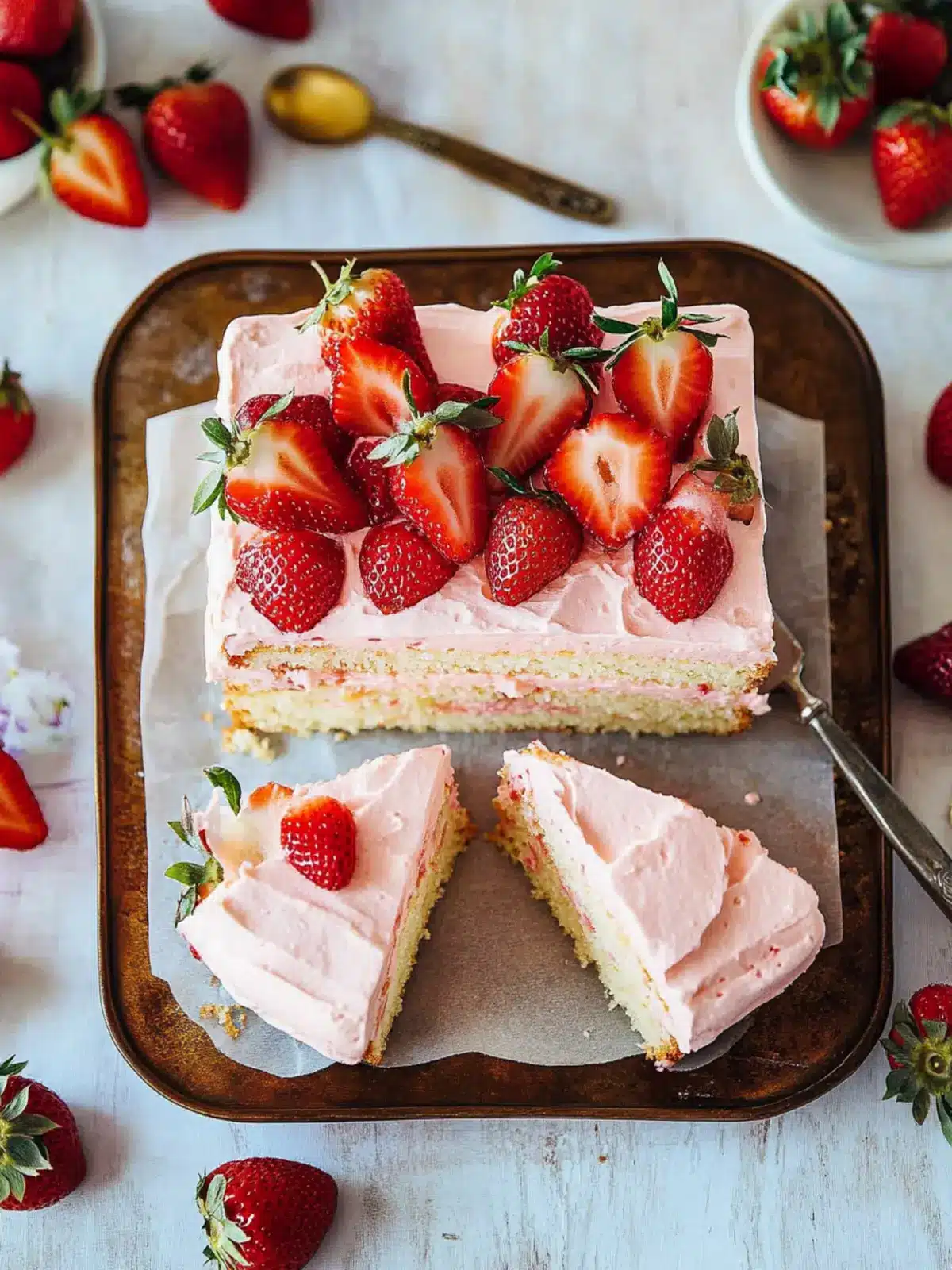 Deliciously Simple Small Batch Strawberry Cake for Any Occasion 3 Small Batch Strawberry Cake