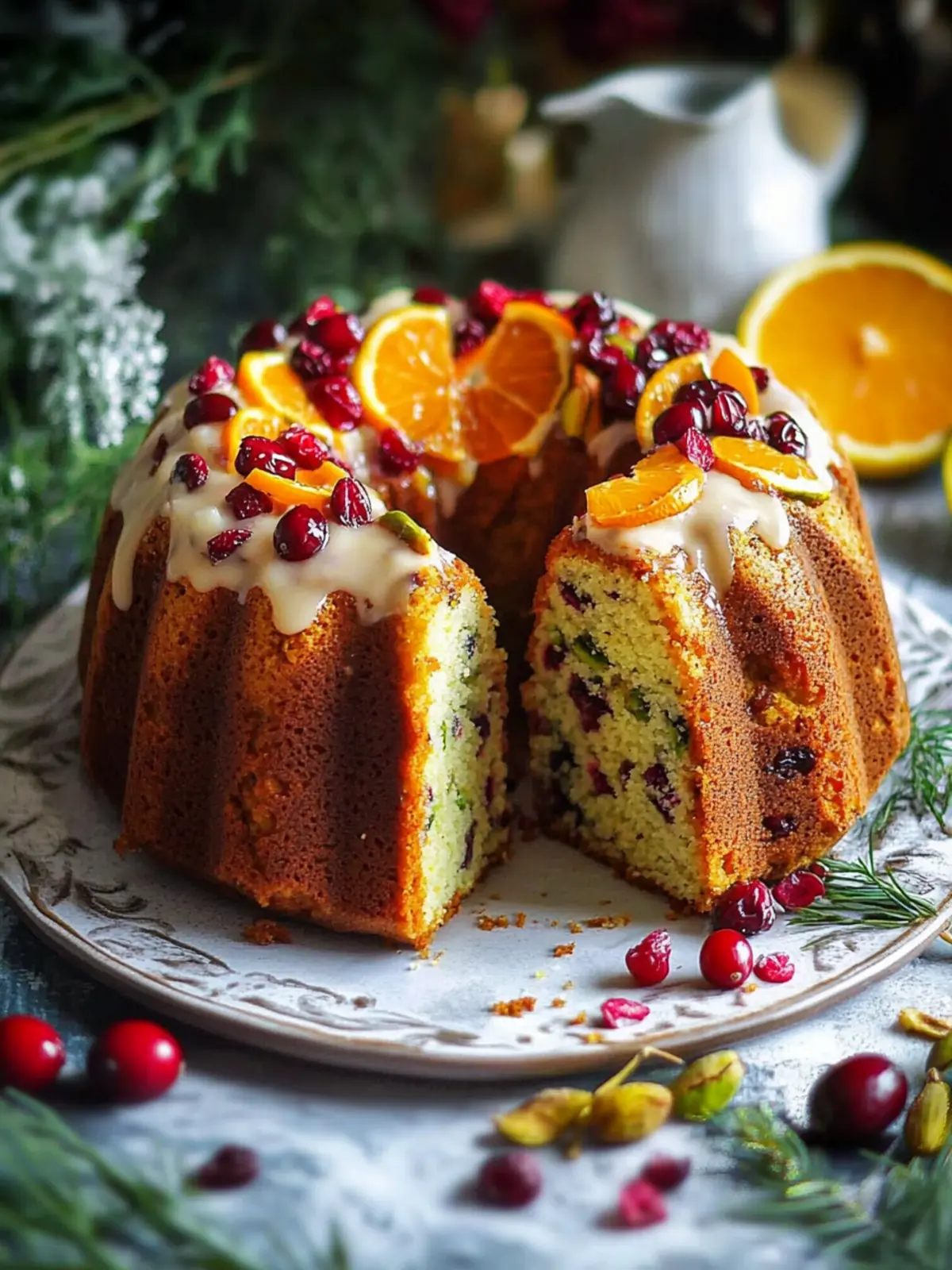 Delightful Orange Cranberry and Pistachio Bundt Cake Recipe 2 Orange Cranberry and Pistachio Bundt Cake