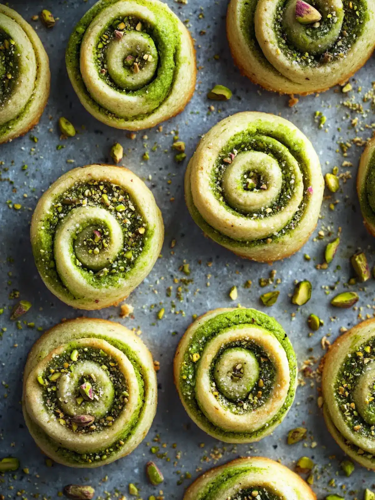Vegan Pistachio Pinwheel Cookies
