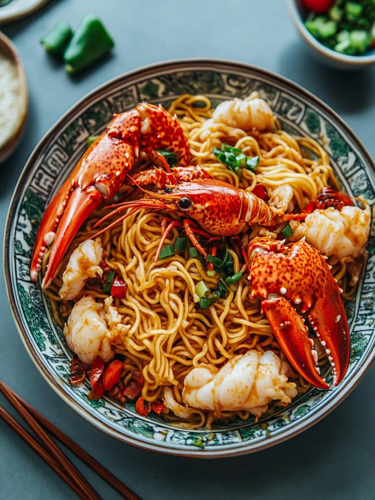 Lobster Noodles (Lobster Yee Mein/E-Fu Noodles)