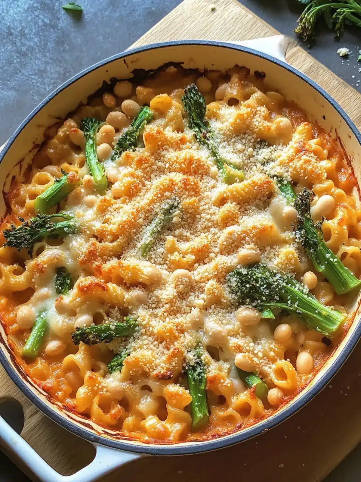 Pasta Bake with Broccolini and White Beans