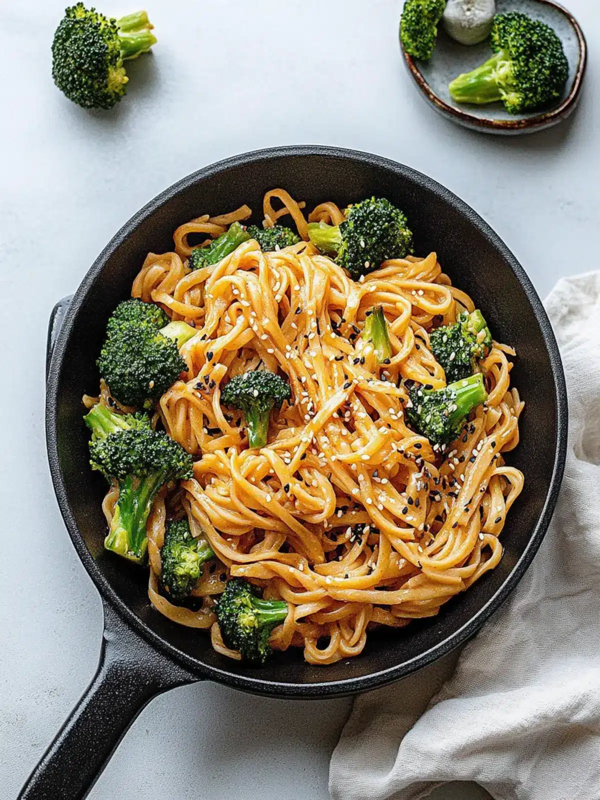 Crispy Broccoli Sweet and Spicy Sesame Tahini Noodles Delight 2 Crispy Broccoli Sweet and Spicy Sesame Tahini Noodles