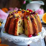 Orange Cranberry and Pistachio Bundt Cake
