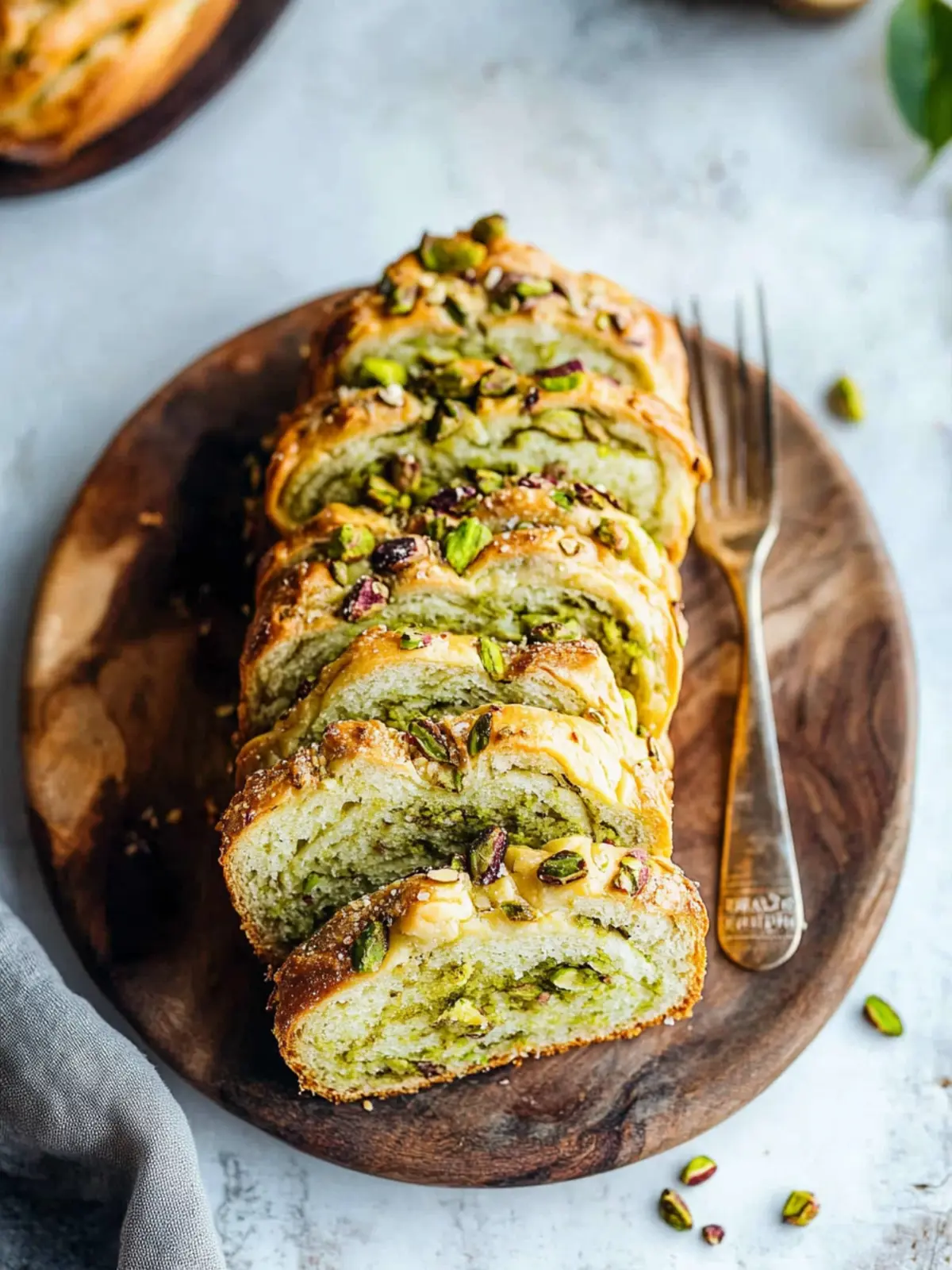 White Chocolate Pistachio Babka