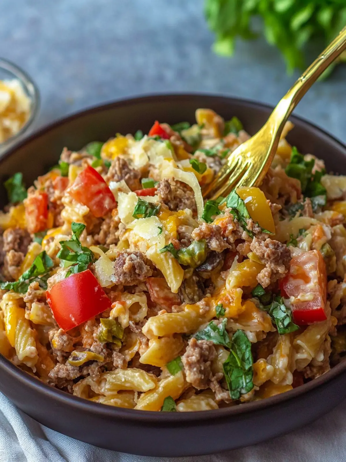 Cheeseburger Pasta Salad