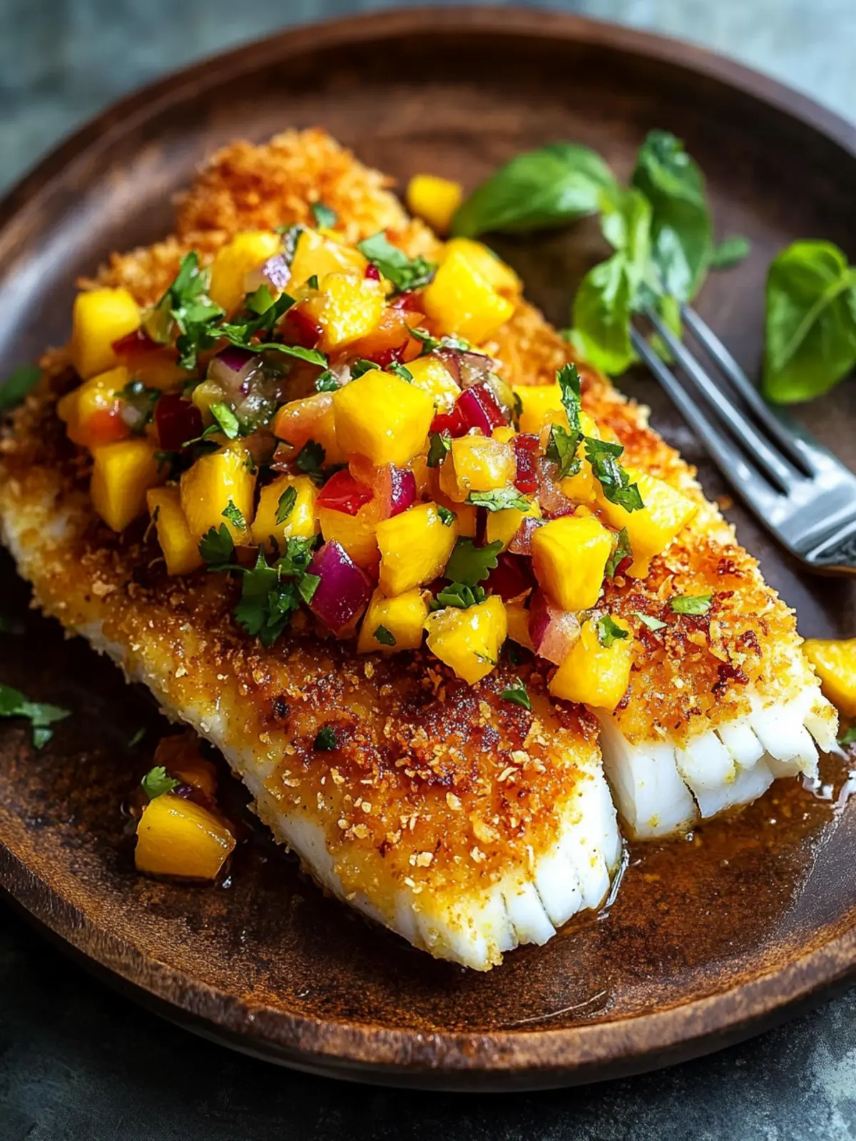 Coconut Crusted Fish with Mango Salsa for Tropical Bliss 3 Coconut Crusted Fish With Mango Salsa