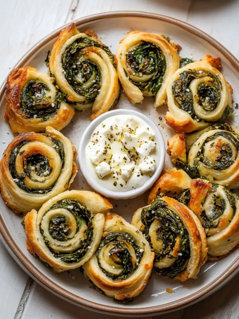 Spinach and Feta Pinwheels