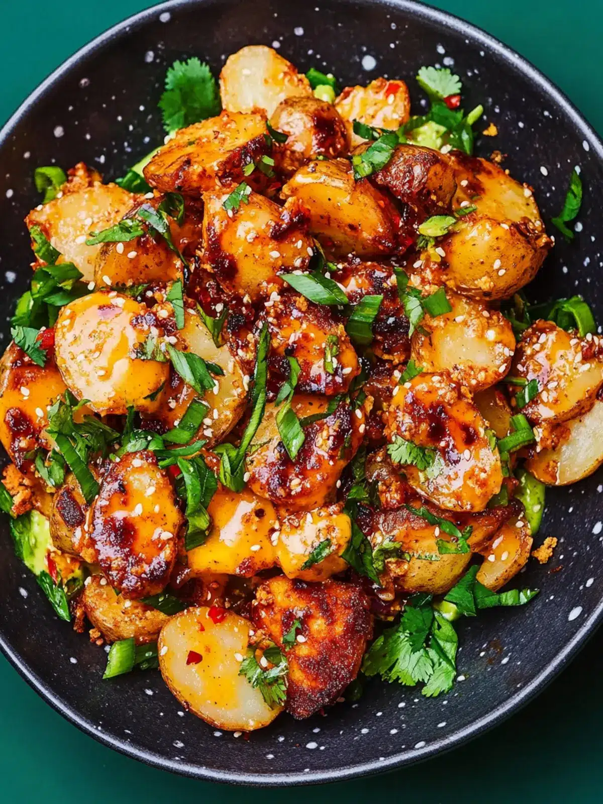 Crispy Gochujang Potato Salad