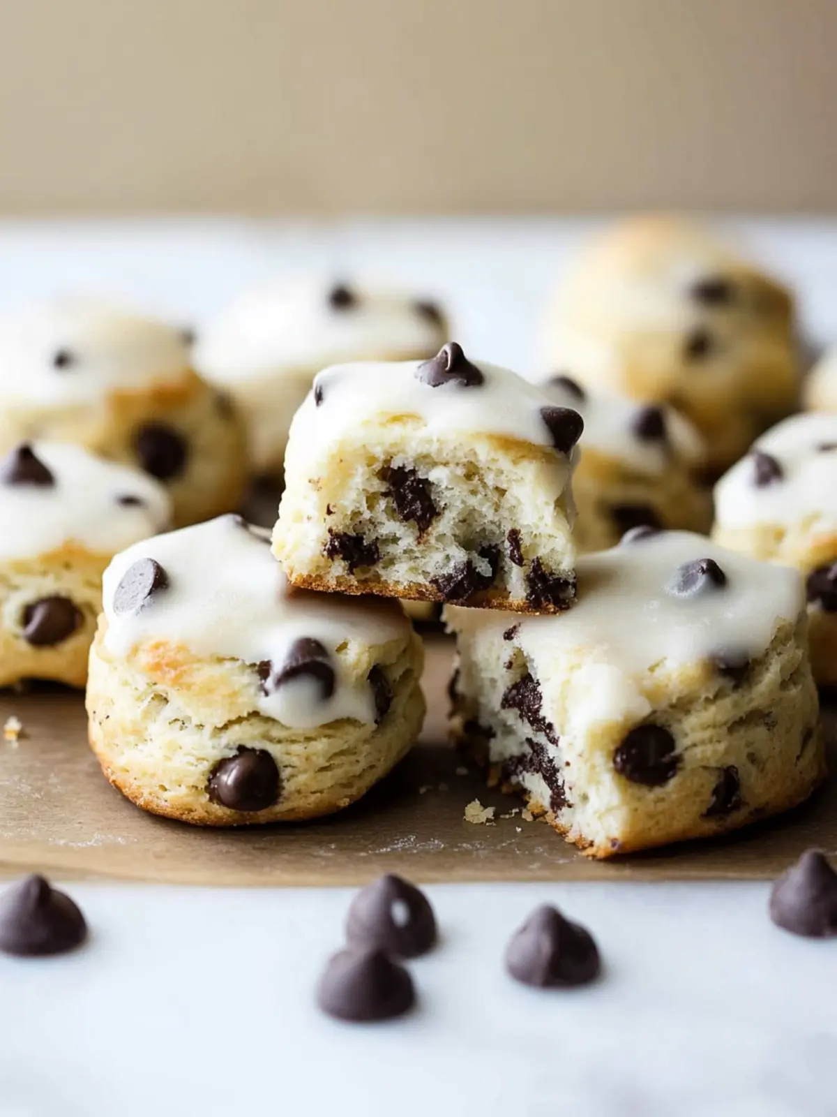 Cream Cheese Chocolate Chip Biscuits
