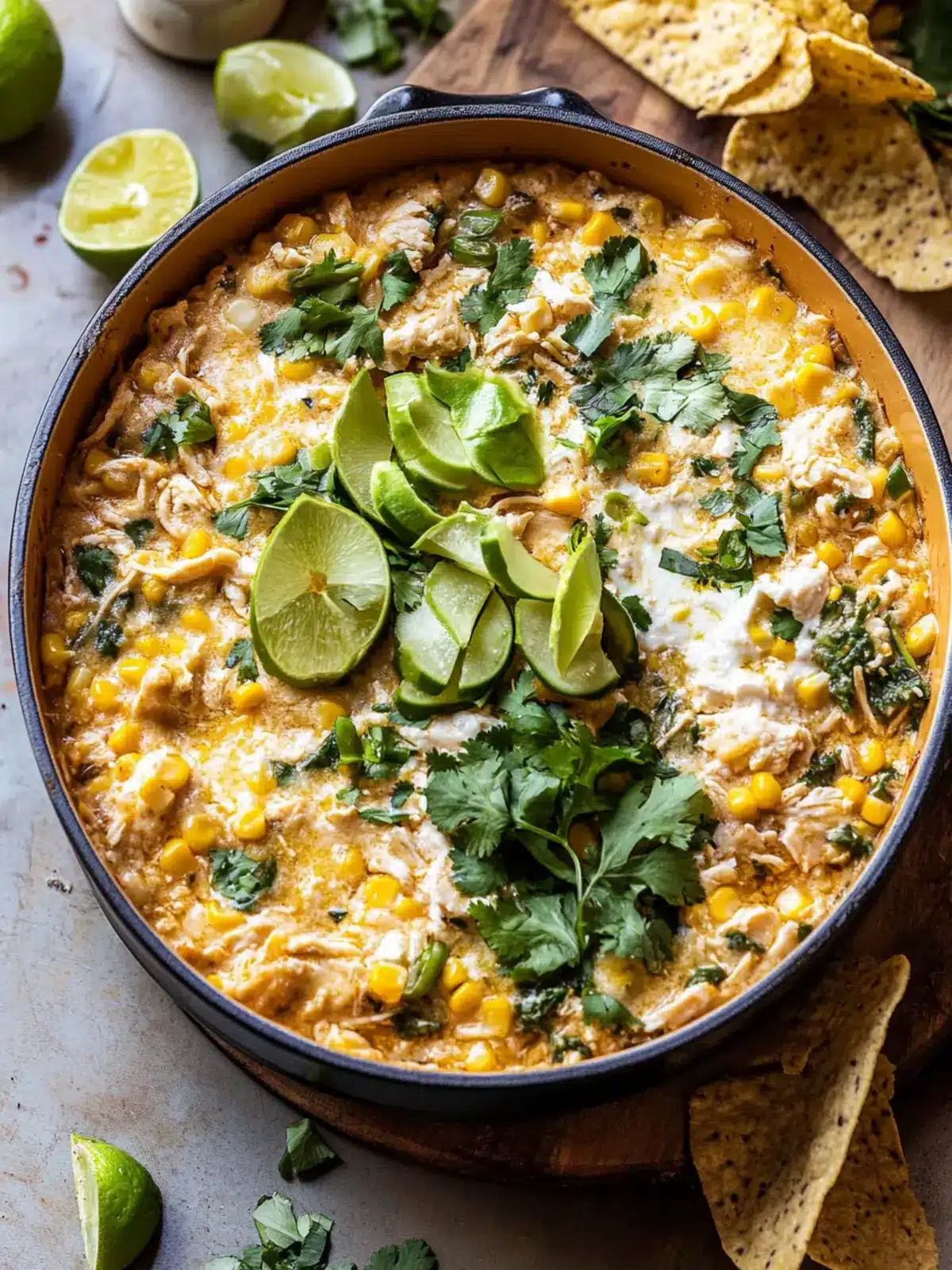 Easy White Chicken Chili Corn Dip