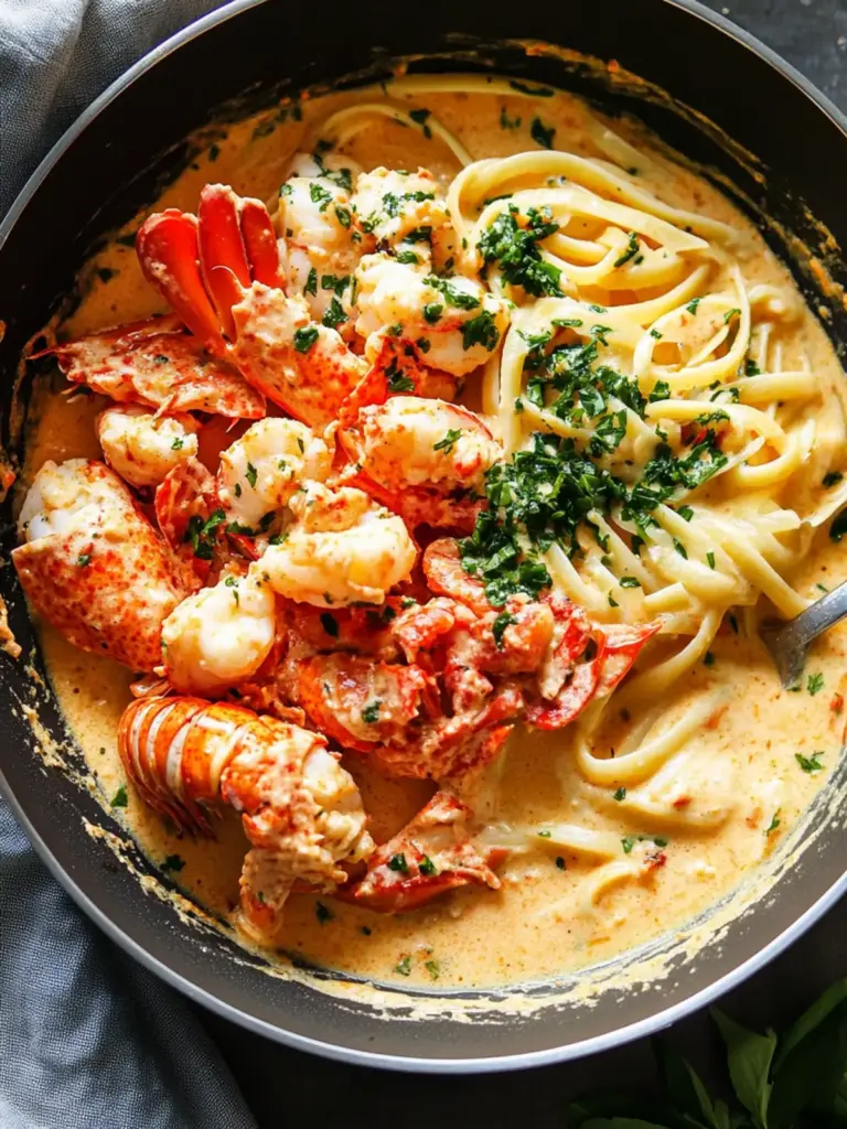 Creamy Spicy Lobster Pasta