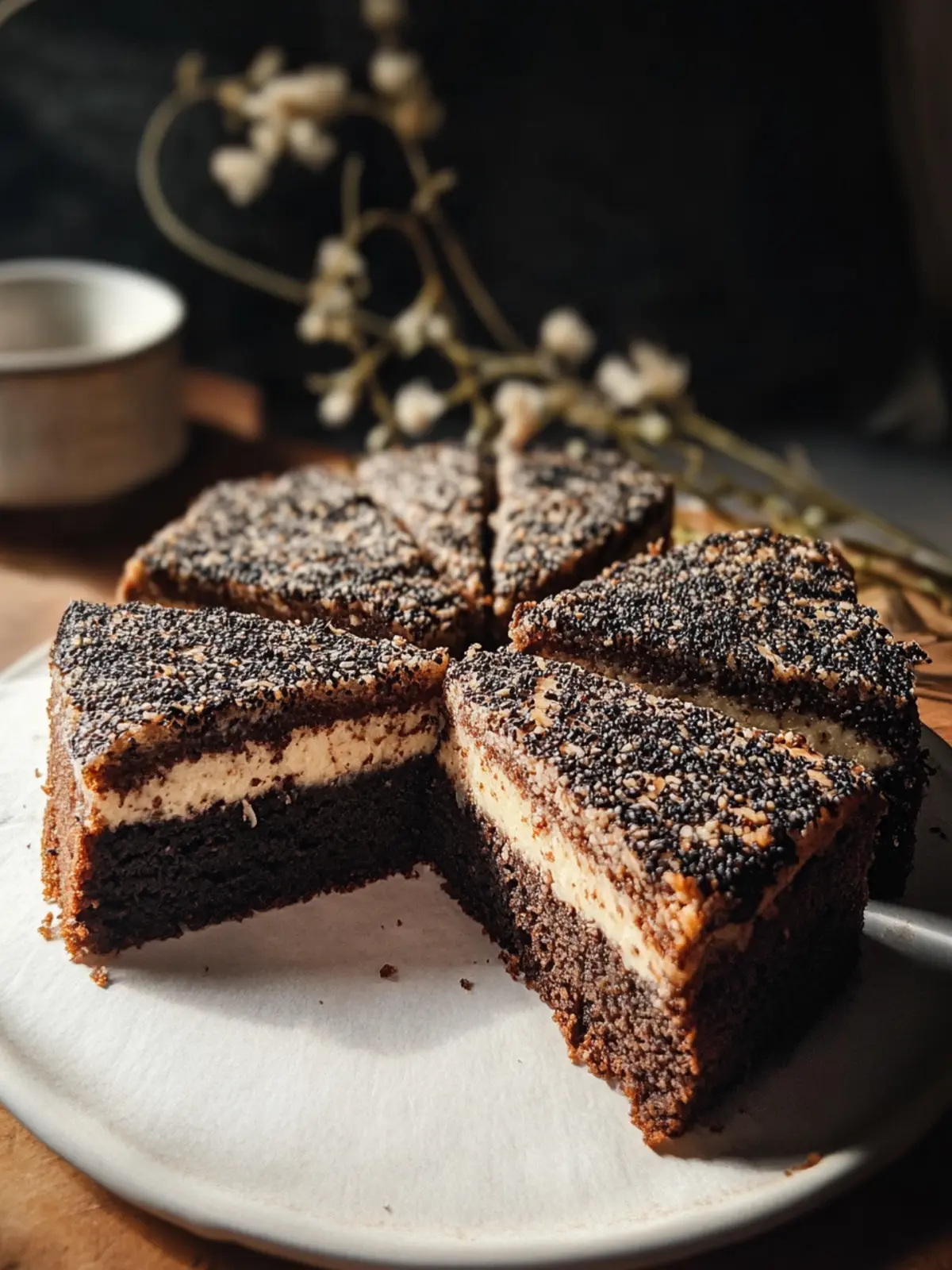 Black Sesame Coffee Cake