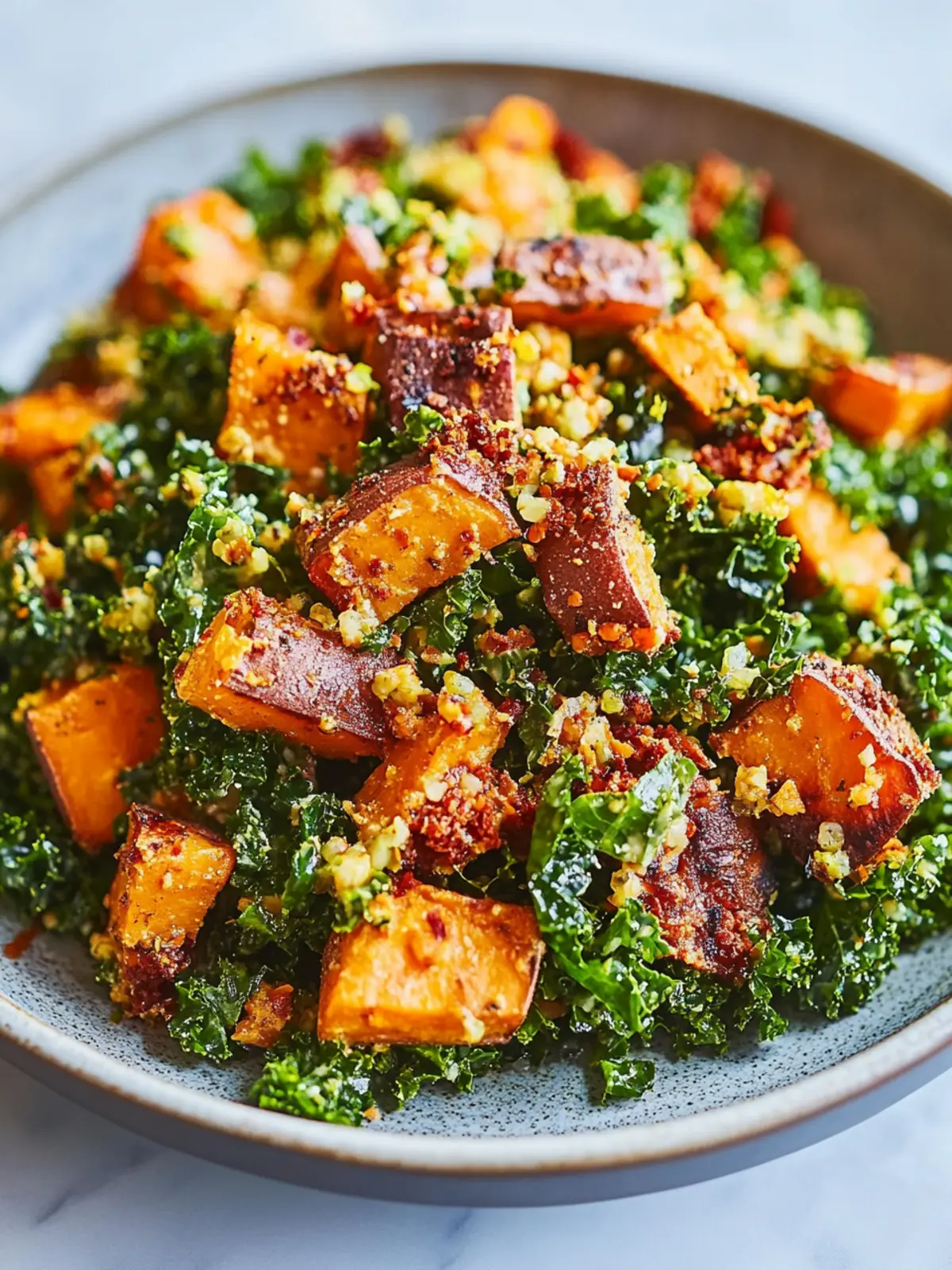 Deliciously Ella’s Creamy Kale and Sweet Potato Salad