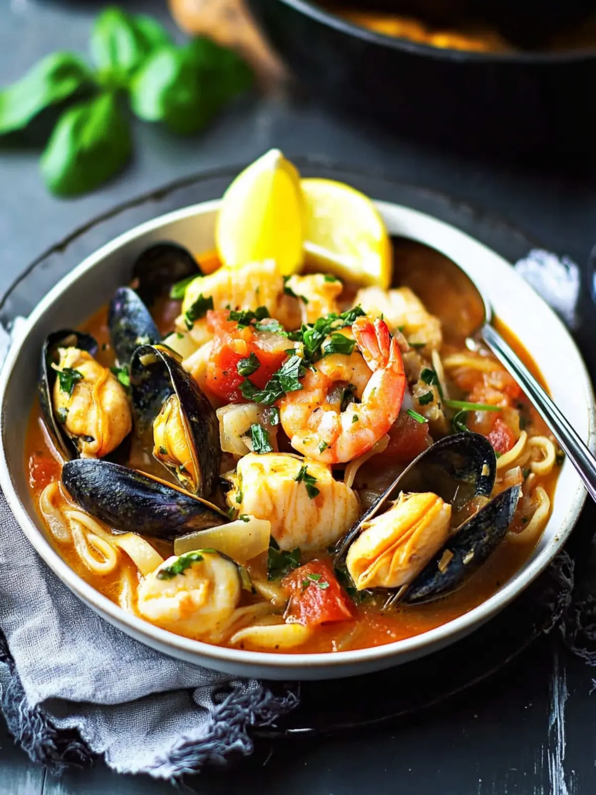 Savory Seafood Stew and Noodles for Cozy Nights In 2 Seafood Stew and Noodles