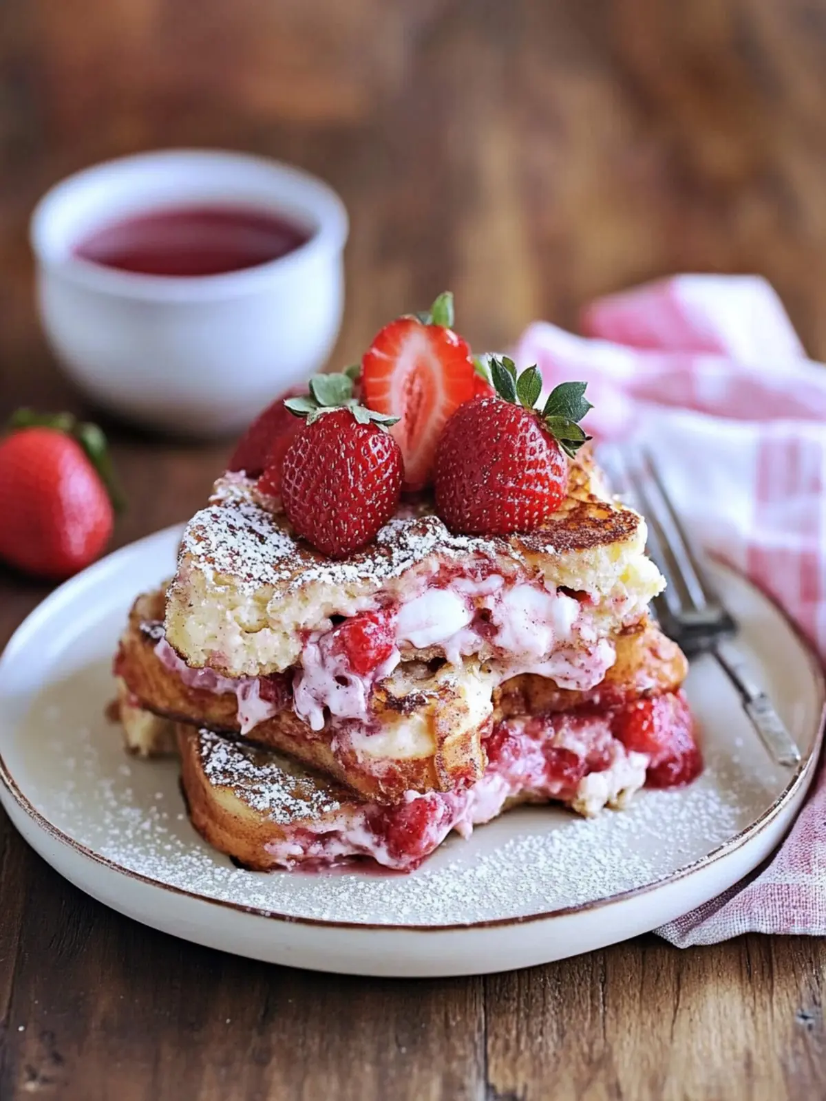 Irresistible Strawberries and Cream Stuffed French Toast Recipe 4 Strawberries and Cream Stuffed French Toast