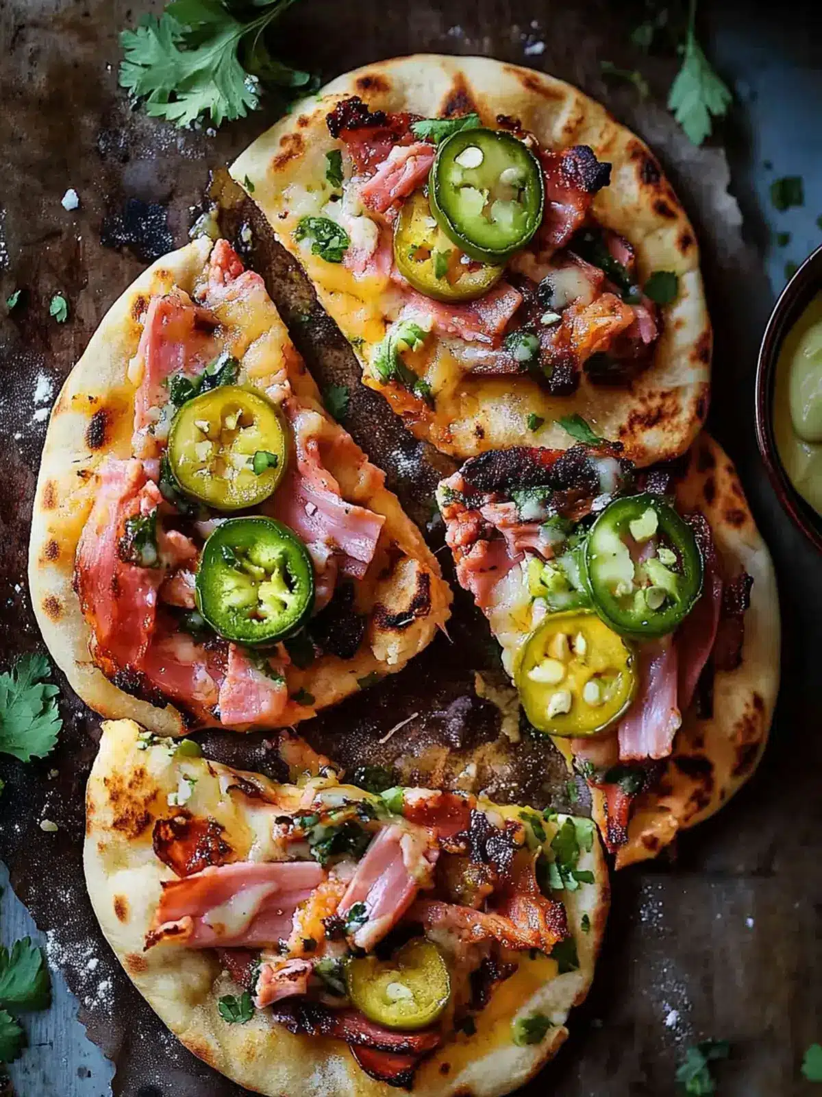 Savor Mini Cuban Naan Pizzas: A Flavorful Twist at Home 3 Mini Cuban Naan Pizzas