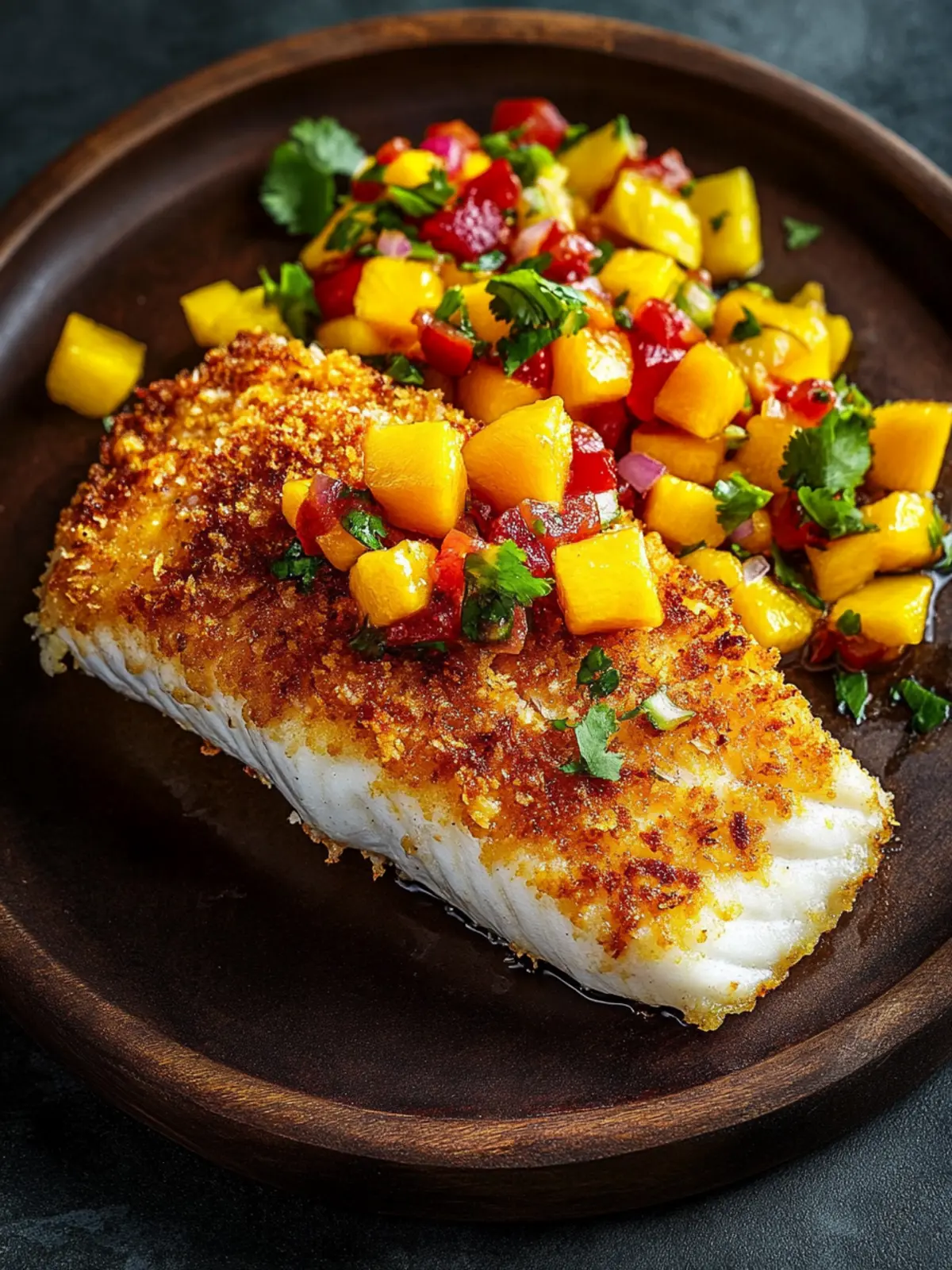 Coconut Crusted Fish with Mango Salsa for Tropical Bliss 2 Coconut Crusted Fish With Mango Salsa