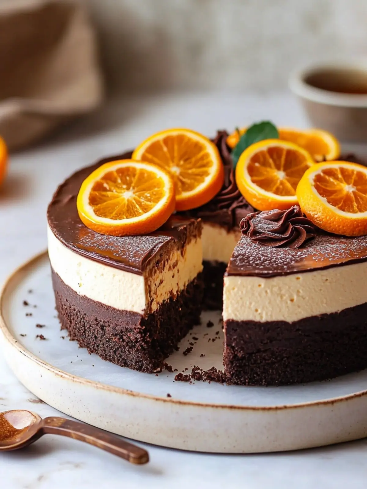 Decadent Chocolate Orange Cheesecake You Can Make Ahead 3 Chocolate Orange Cheesecake